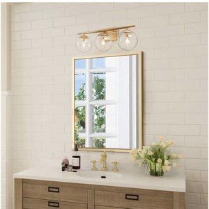Bathroom Light Fixtures Modern Gold Salon Lights Over Mirror 3 Lights New